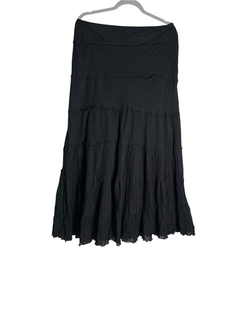 Ash & Sara Black Tiered Maxi Skirt Size XL